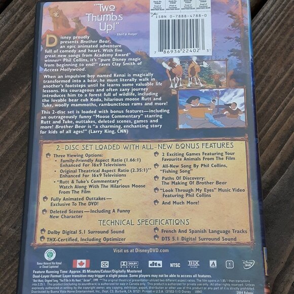 Walt Disney Brother Bear 2 Disc Special Edition DVD - Picture 2 of 3